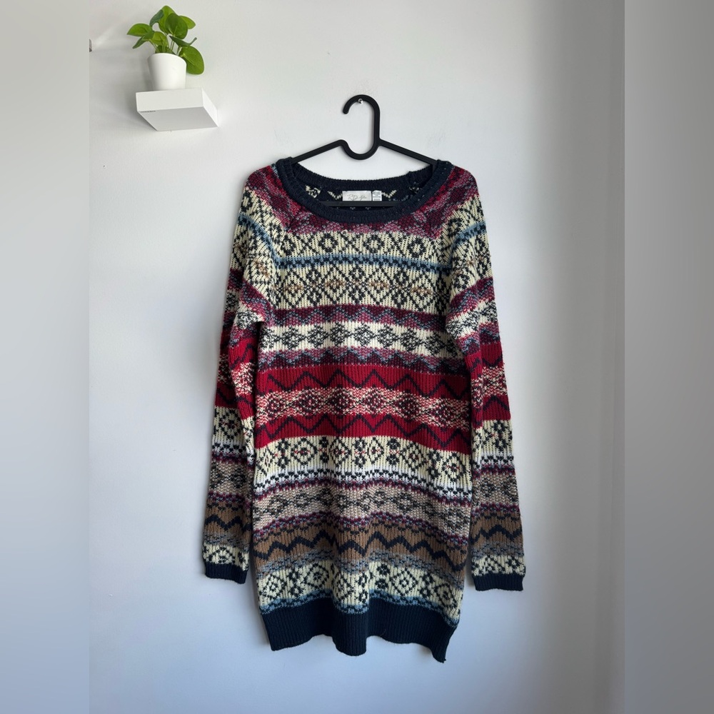 RD Style Multicolor Knit Tunic Sweater